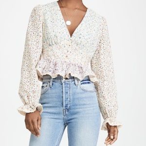 NWT English Factory Floral Blouse